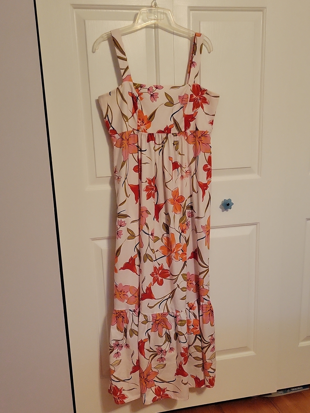 Empire Waist Flowered Maxi Dress